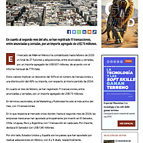 Capital movilizado por fusiones y adquisiciones en Mxico cae 49% hasta febrero